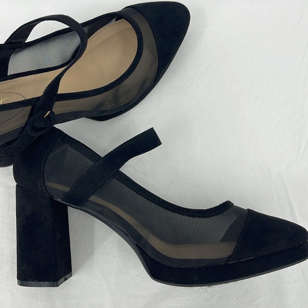 Comfort Est 1946, Chic Black Mary Jane Heels SIZE 11 , MESH SIDES - Picture 9 of 10